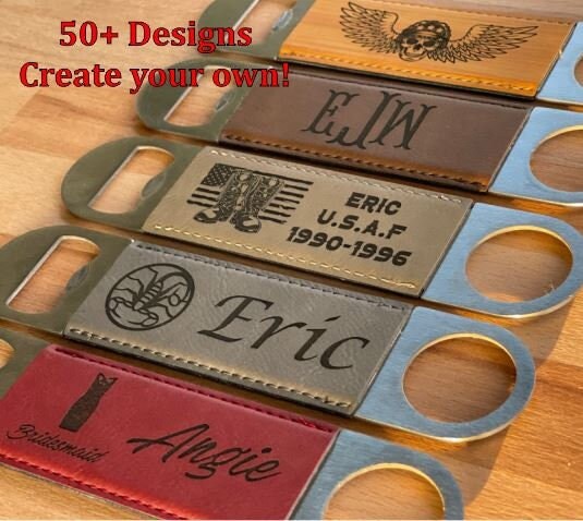 Personalized Leatherette Bottle Opener