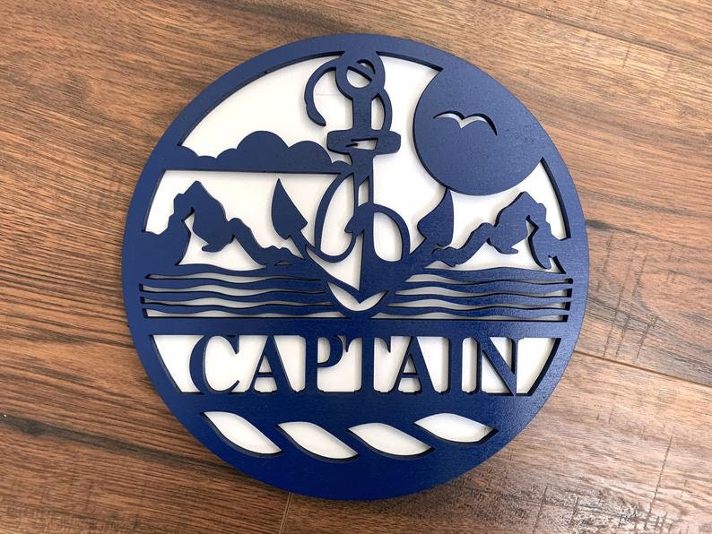 Wall Art, Nautical sign, Housewarming gift, New Home gift, 11.5" Round, Natural Wood (No Stain), Valantines Day, Father's Day, Mother's Day