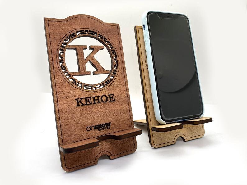 Personalized Cell Phone Stand, Cell Phone Holder, iPhone Stand, iPhone Holder, Stocking Stuffer, Christmas Gift, Corporate Gift, Employee