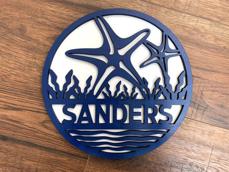 Wall Art, Nautical sign, Housewarming gift, New Home gift, 11.5" Round, Natural Wood (No Stain), Valantines Day, Father's Day, Mother's Day