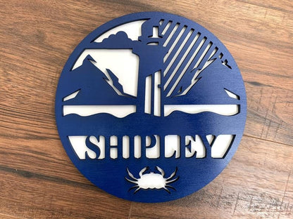 Wall Art, Nautical sign, Housewarming gift, New Home gift, 11.5" Round, Natural Wood (No Stain), Valantines Day, Father's Day, Mother's Day