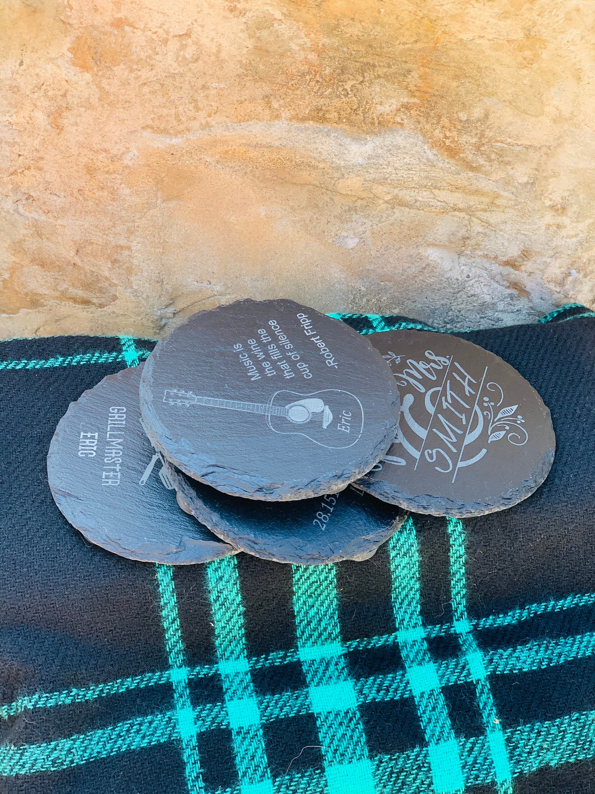 Slate Coasters, Drink Coasters, Personalized, Housewarming Gift, New Home Gift, Stocking Stuffer, Christmas Gift, Bar gift, Man cave gift