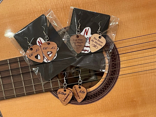 Wood Pick Earrings