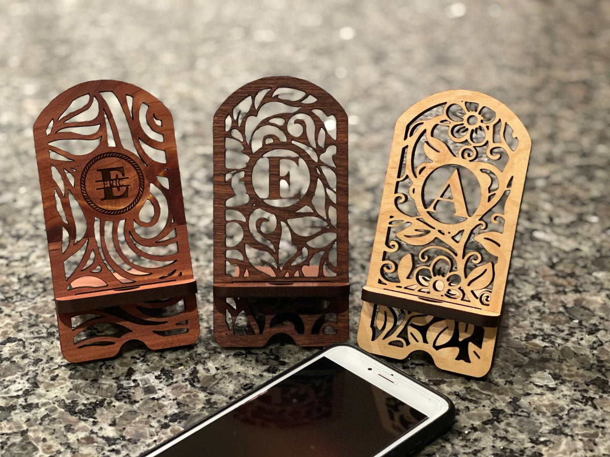 Cell Phone Holder, Cell Phone Stand, Personalized Phone Stand, Monogram, Stocking Stuffer, Christmas Gift, Corporate Gift, Employee Gift