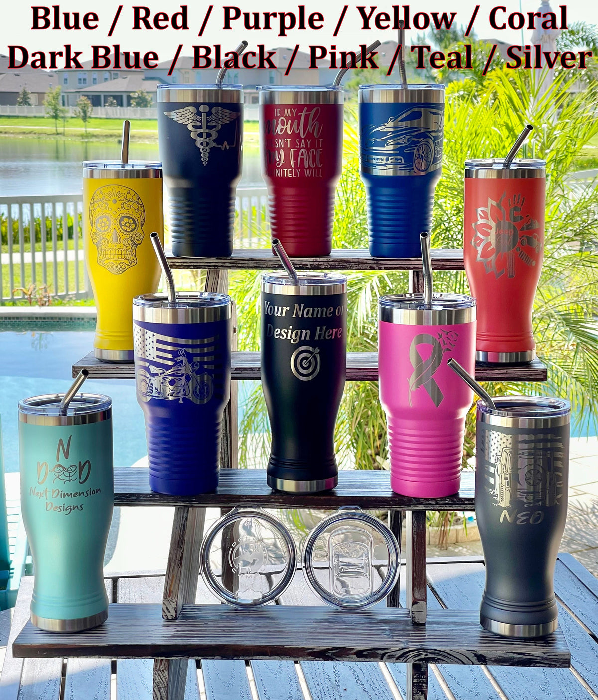 Custom Engraved Tumbler, Bridesmaid Gift, Groomsmen Gift, Personalized Tumbler, Corporate Gift, Christmas Gift, Stocking Stuffer