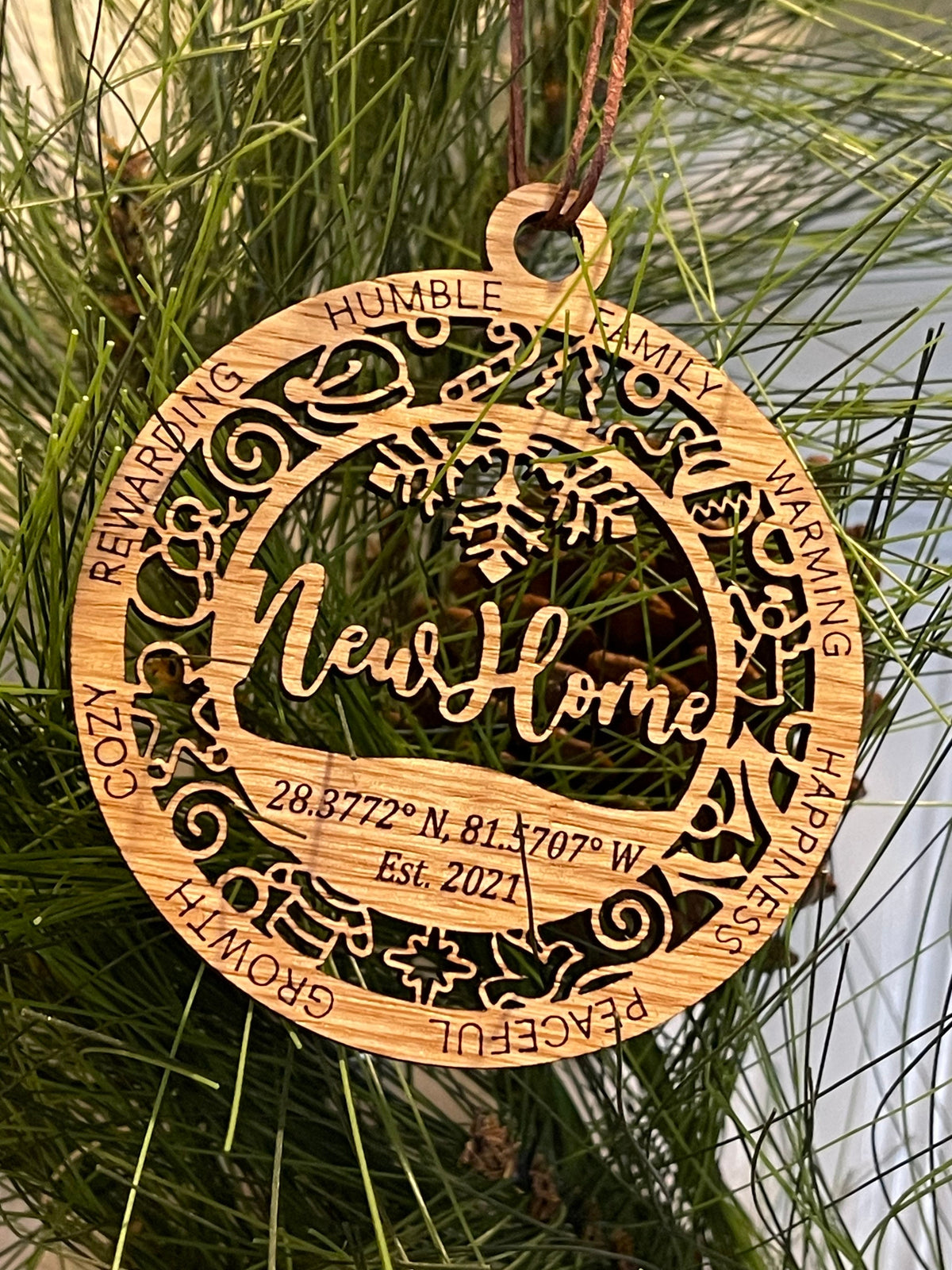 Custom Christmas Ornament, Personalized Ornament, First Christmas, Housewarming Gift, New Home Ornament, Christmas Gift, Engagement Ornament