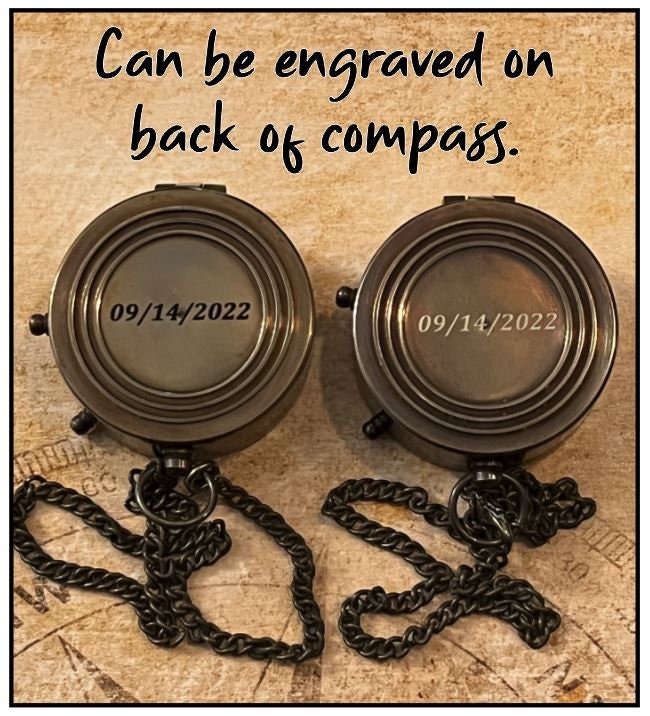 Personalized Compass, Engraved Compass, Unique Gift, Gift for Husband, Anniversary Gift, Personalized, Gift for him, Gift for Her, Romantic