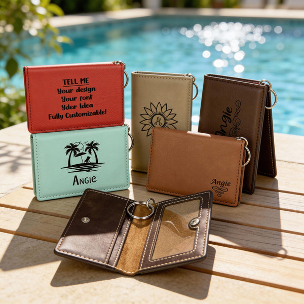 Personalized Small Women’s Wallet Keychain