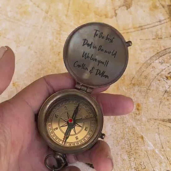 Personalized Compass, Engraved Compass, Unique Gift, Gift for Husband, Anniversary Gift, Personalized, Gift for him, Gift for Her, Romantic