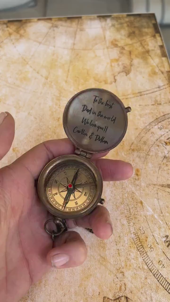 Personalized Compass, Engraved Compass, Unique Gift, Gift for Husband, Anniversary Gift, Personalized, Gift for him, Gift for Her, Romantic
