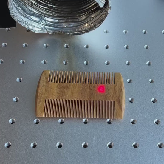 Beard Comb, Personalized Sandalwood Beard Comb, Engraved Pocket Comb, Case Included, Gift for Him, Groomsmen Gift, Mens Grooming Gift