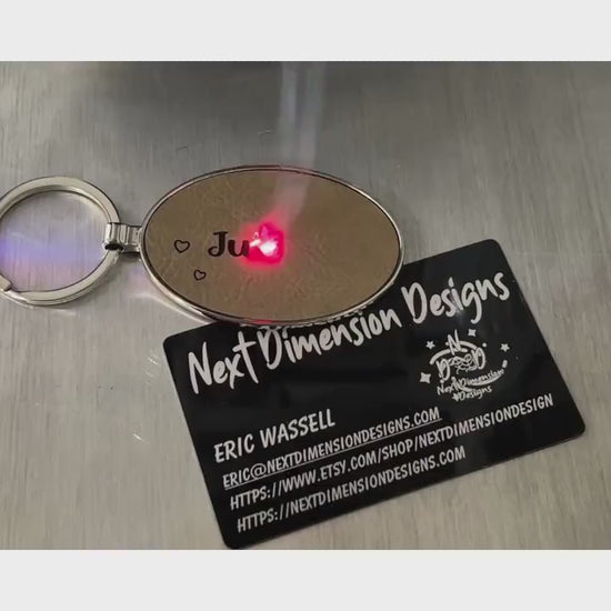 Personalized Leatherette Keychain, Custom Laser Engraved Key Ring, Name or Logo, 200+ Designs, Fast Shipping, Gift for Him or Her