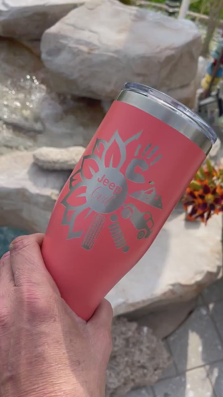 Custom Engraved Tumbler, Bridesmaid Gift, Groomsmen Gift, Personalized Tumbler, Corporate Gift, Christmas Gift, Stocking Stuffer, Travel Mug