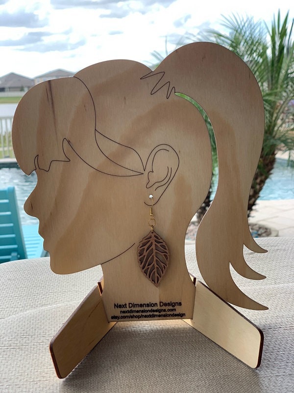 Handmade Earrings, Wood Earrings, Designer Earrings, 1.5" tall, in your choice of wood, Valantines Day, Father's Day, Mother's Day