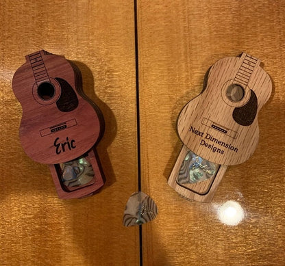Personalized Guitar Pick Holder, Guitar Pick Case, Guitar Accessory, Free Engraving, Christmas, Stocking Stuffer, Gifts for musicians, pick