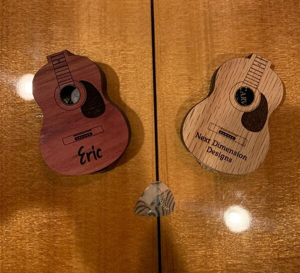 Personalized Guitar Pick Holder, Guitar Pick Case, Guitar Accessory, Free Engraving, Christmas, Stocking Stuffer, Gifts for musicians, pick