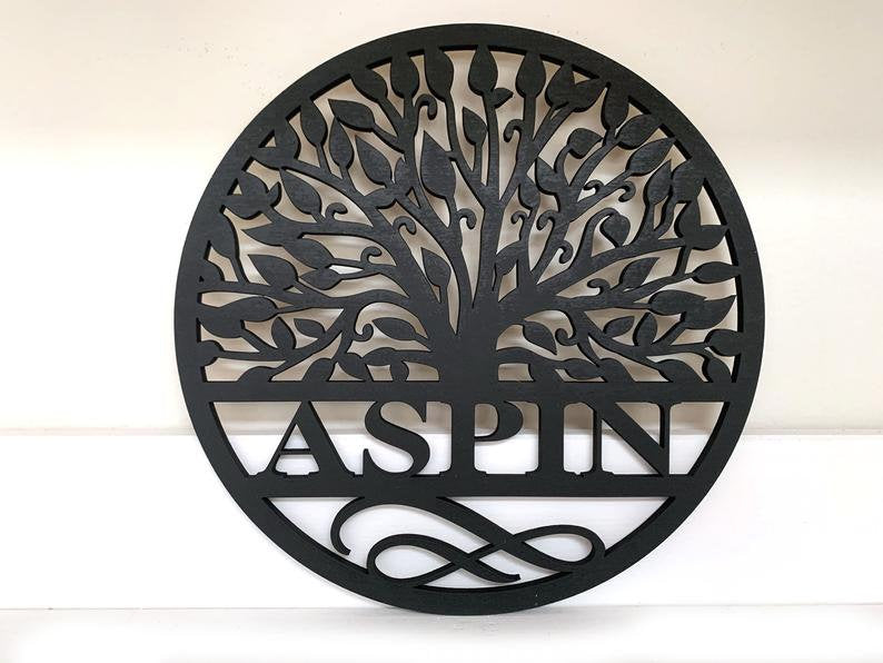 Personalized Wall Art Home Décor Themed All Natural Wood (No Stain) Just Sealed Round Signs **Orders over 35.00 ships for free!**