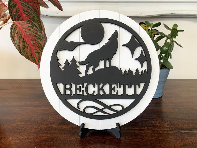 Personalized Wall Art Home Décor Themed All Natural Wood (No Stain) Just Sealed Round Signs **Orders over 35.00 ships for free!**
