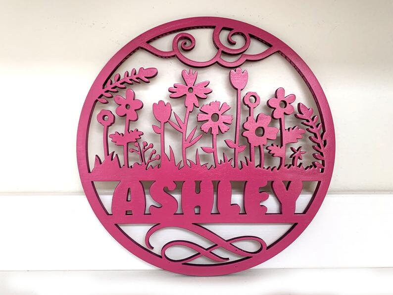Personalized Wall Art Home Décor Themed All Natural Wood (No Stain) Just Sealed Round Signs **Orders over 35.00 ships for free!**