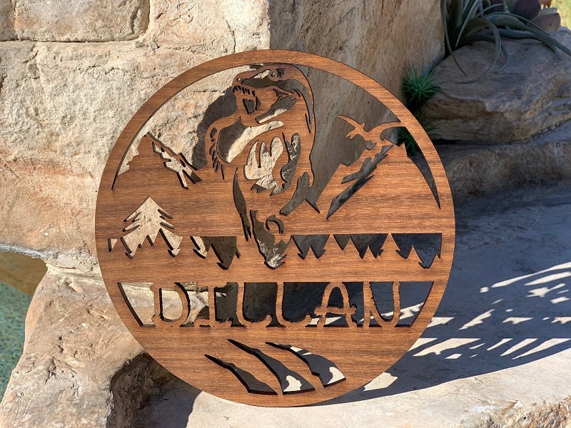 Personalized Dinosaur Wall Art Signs | Wall Decor | Nursery Decor | Nursery Name Sign | Children Decor | Children Wall Art