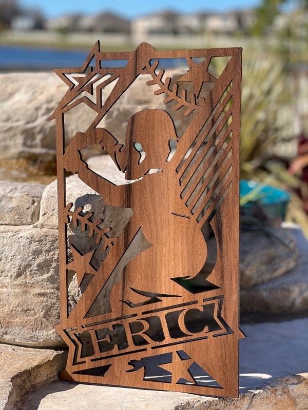 Personalized Sports Signs Wall Art -  18.5" x 11"!  Numerous Types Of Wood To Choose From. Something For Everyone! **Not Painted**