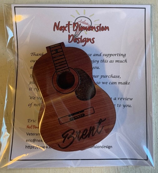 Personalized Guitar Pick Holder, Guitar Pick Case, Guitar Accessory, Free Engraving, Christmas, Stocking Stuffer, Gifts for musicians, pick