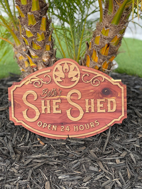 Personalized She Shed Wall Art Sign