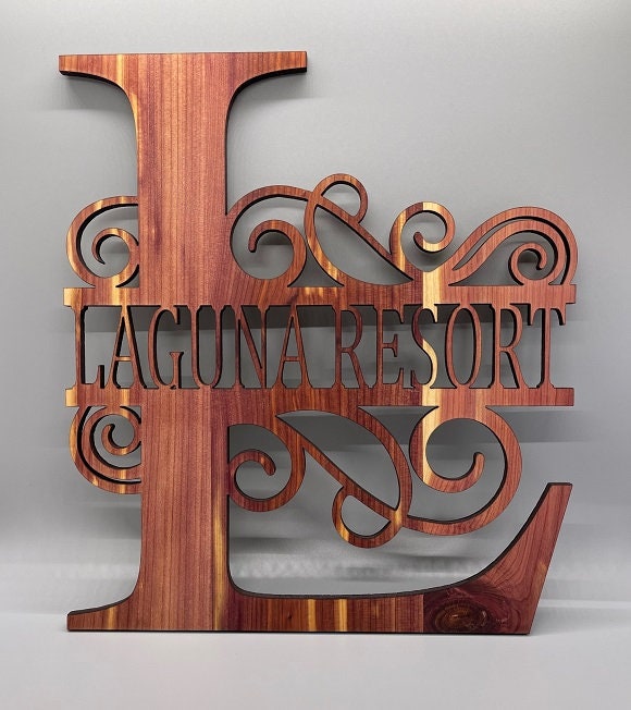 Personalized Split Monogram Wall Art Sign, Natural Wood No Stain, Monogram Sign, Family Sign, Valantines Day, Father's Day, Mother's Day