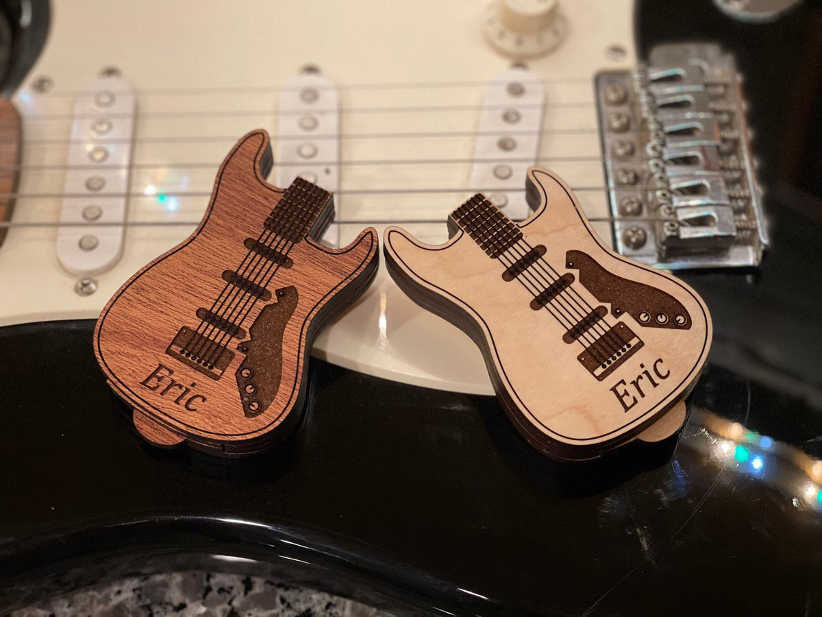 Guitar Pick Holder, Guitar Pick Case, Free Engraving, Custom Guitar Pick Holder, Valantines Day Gift, Father's Day Gift, Mother's Day Gift
