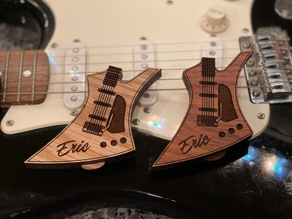 Guitar Pick Holder, Guitar Pick Case, Guitar Pick, Electric Guitar, Free Engraving, Stocking Stuffer, Christmas Gift, Musician Gift
