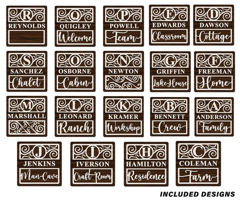 Personalized Home Wall Art 2, 2 Layer Wood Sign, 19 Custom Sign Choices, 120 Round Icon Choices - Natural Wood - Not Stained!