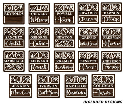 Personalized Home Wall Art 2, 2 Layer Wood Sign, 19 Custom Sign Choices, 120 Round Icon Choices - Natural Wood - Not Stained!
