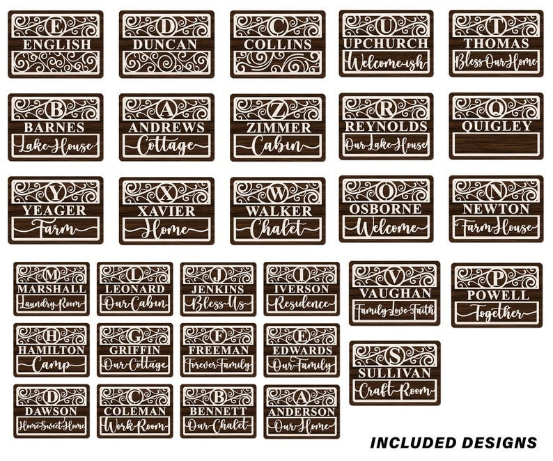 Personalized Home Wall Art 2 Layer Wood Sign - 29 Sign Choices - 120 Different Changeable Icon Choices  - Natural Wood No Stain!