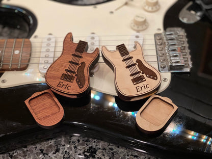 Guitar Pick Holder, Guitar Pick Case, Free Engraving, Custom Guitar Pick Holder, Valantines Day Gift, Father's Day Gift, Mother's Day Gift
