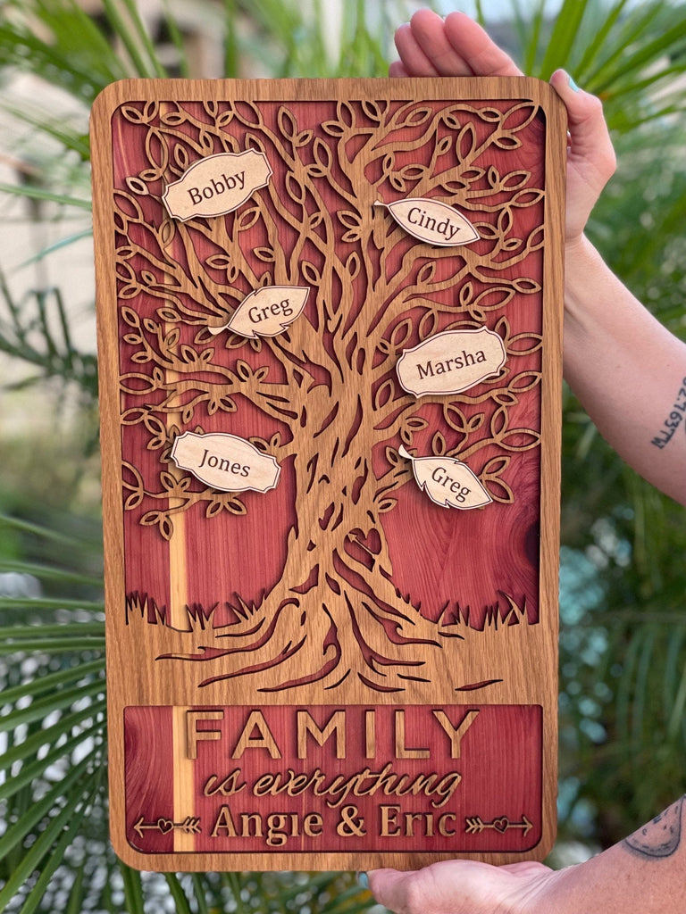 Personalized Family Tree, Family Tree Sign, Wall Art, Custom Family Tree, Valentines Day Gift, Father's Day Gift, Mother's Day Gift