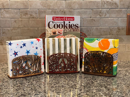 Cookbook Stand, Cookbook Holder, Napkin holder, Recipe holder, Kitchen Accessory, Personalized Wedding Gift, Stocking Stuffer, Housewarming