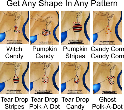 Fall Earrings | Halloween Earrings | Dangle Earrings | Fun Earrings | Funky Earrings | Drop Earrings | Unique Earrings | Acrylic Earrings