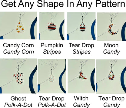 Fall Earrings | Halloween Earrings | Dangle Earrings | Fun Earrings | Funky Earrings | Drop Earrings | Unique Earrings | Acrylic Earrings