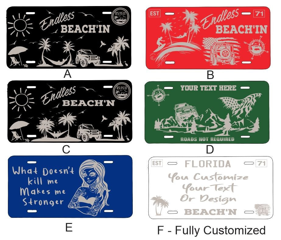 Personalized Front License Plate | Custom License Plate | Golf Cart License Plate | License Plate Women | Car Accessories | Car Decor