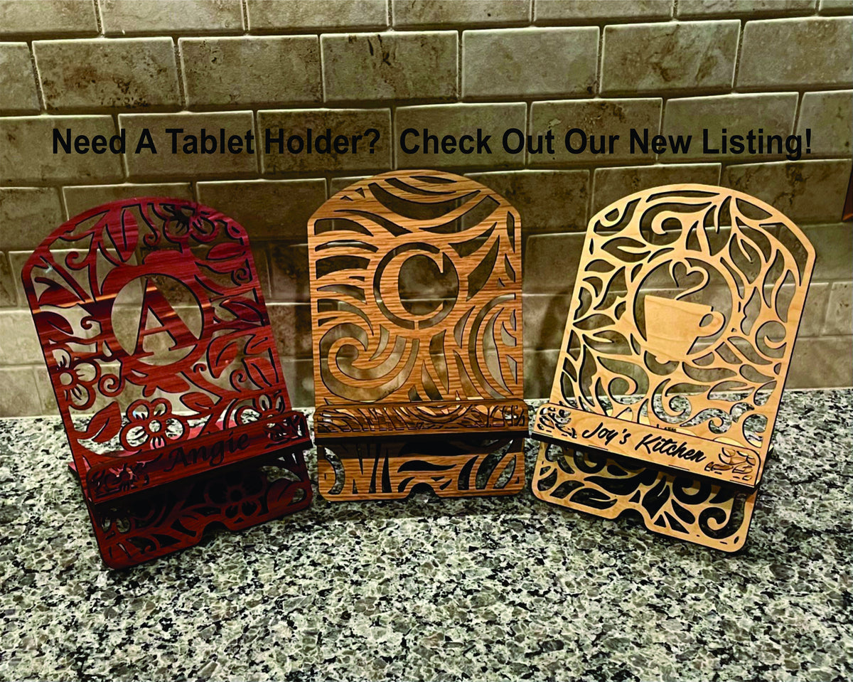 Cookbook Stand, Cookbook Holder, Napkin holder, Recipe holder, Kitchen Accessory, Personalized Wedding Gift, Stocking Stuffer, Housewarming