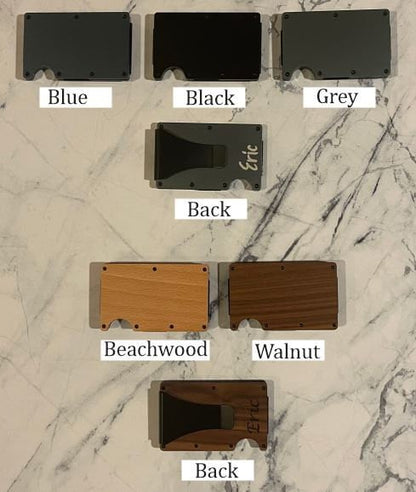 Wood and Metal Wallets for Men, Men's Wallets, Personalized Wallet, Father's Day Gift, Gift for Him, Christmas Gift, Stocking Stuffer