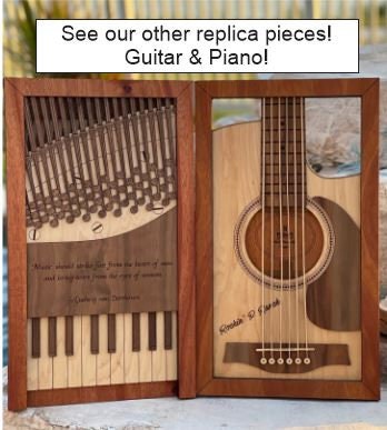 Replica Violin Wall Art, 6 layers 3 Types of Wood, Personalized Violin Decor, 10.5 / 17.5 inches tall, Engraving Always Free!, Music Gift
