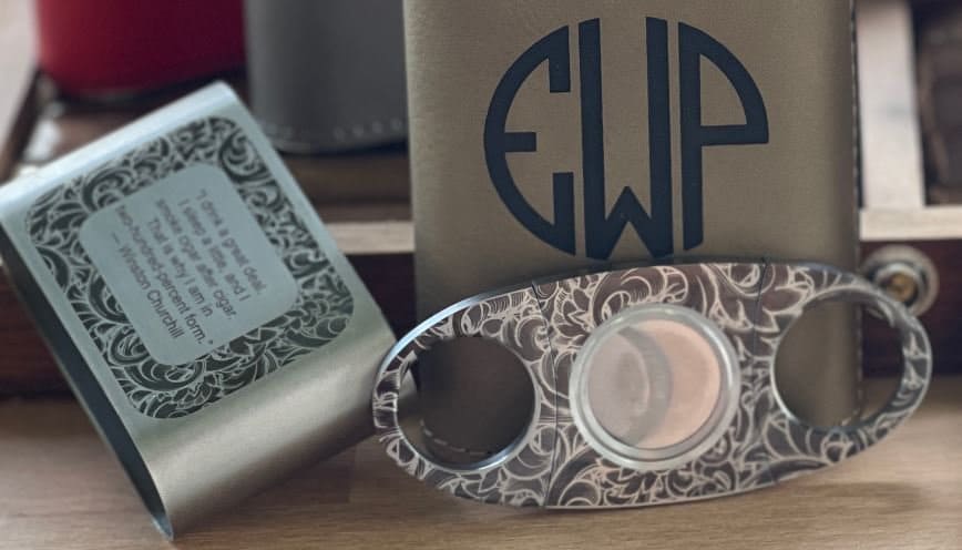 Personalized Cigar Case, Cigar Holder, Stocking Stuffer, Groomsmen Cigar Gifts, Cigar Travel Case, Best Man Gift, Cigar Box, Cigar Cutter