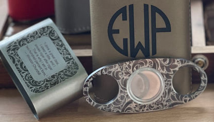 Personalized Cigar Case, Cigar Holder, Stocking Stuffer, Groomsmen Cigar Gifts, Cigar Travel Case, Best Man Gift, Cigar Box, Cigar Cutter