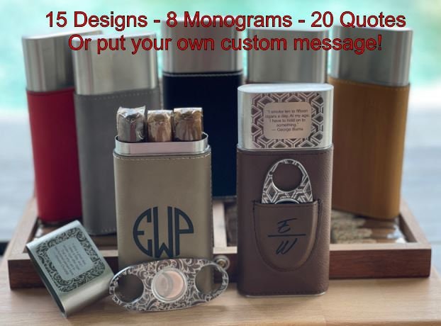 Personalized Cigar Case, Cigar Holder, Stocking Stuffer, Groomsmen Cig –  Next Dimension Designs