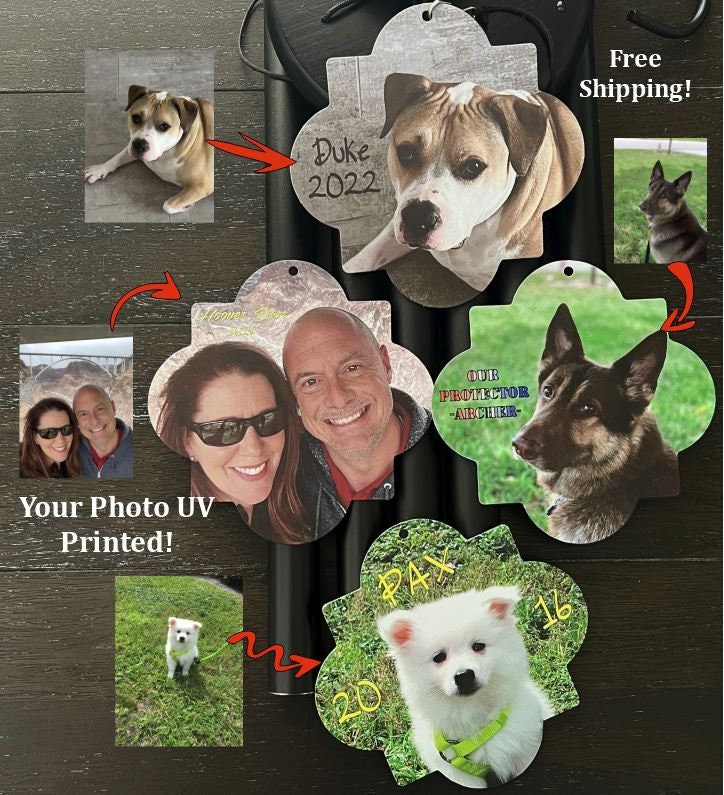 Wind Chime Memorial, Wind Chime Outdoor, UV Printed Wind Chime, Photo Wind Chime, Personalized Wind Chime, Memorial Wind Chime With Picture