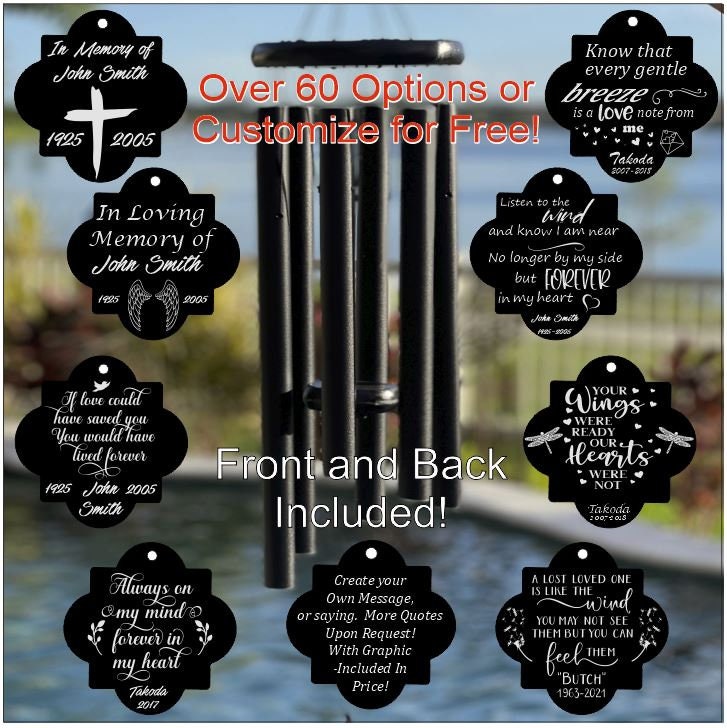 Memorial Wind Chime, Condolences Gift, Personalized Wind Chime, Sympathy Wind Chime, Remembrance Gifts, Bereavement Gift , Custom Wind Chime