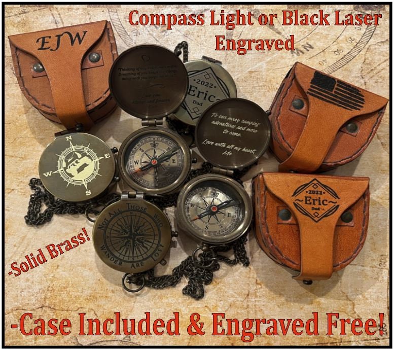 Personalized Compass, Engraved Compass, Unique Gift, Gift for Husband, Anniversary Gift, Personalized, Gift for him, Gift for Her, Romantic