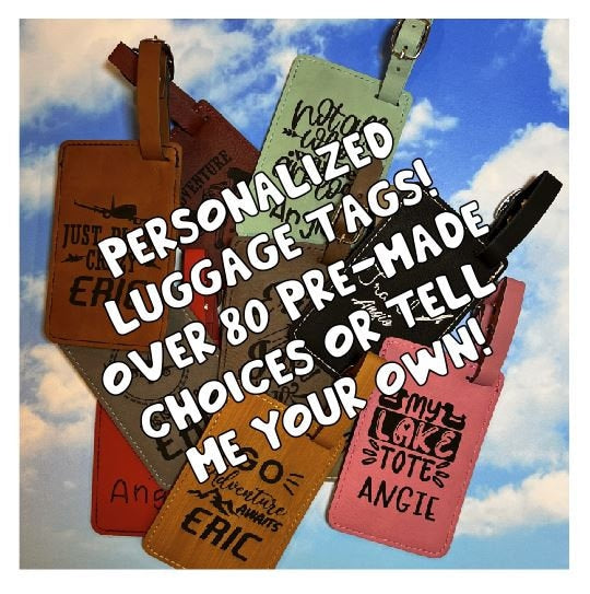 Luggage Tag, Luggage Tag Personalized, Luggage Tag for Women, Custom Luggage Tag for him, Monogram Luggage Tag, Travel Accessory, Bag Tag